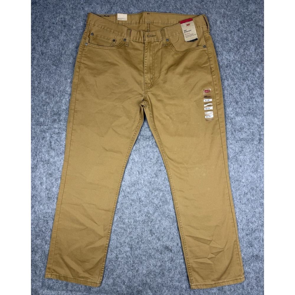Levi's 514 Straight NWT Men's Jeans 36x29 Brown Tan 100% Cotton $70 MSRP